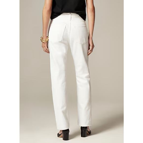 J Crew Slouchy Jeans 29 8 White NWT CH979 J.Crew 80s Rigid Denim Straight Leg - Picture 2 of 6